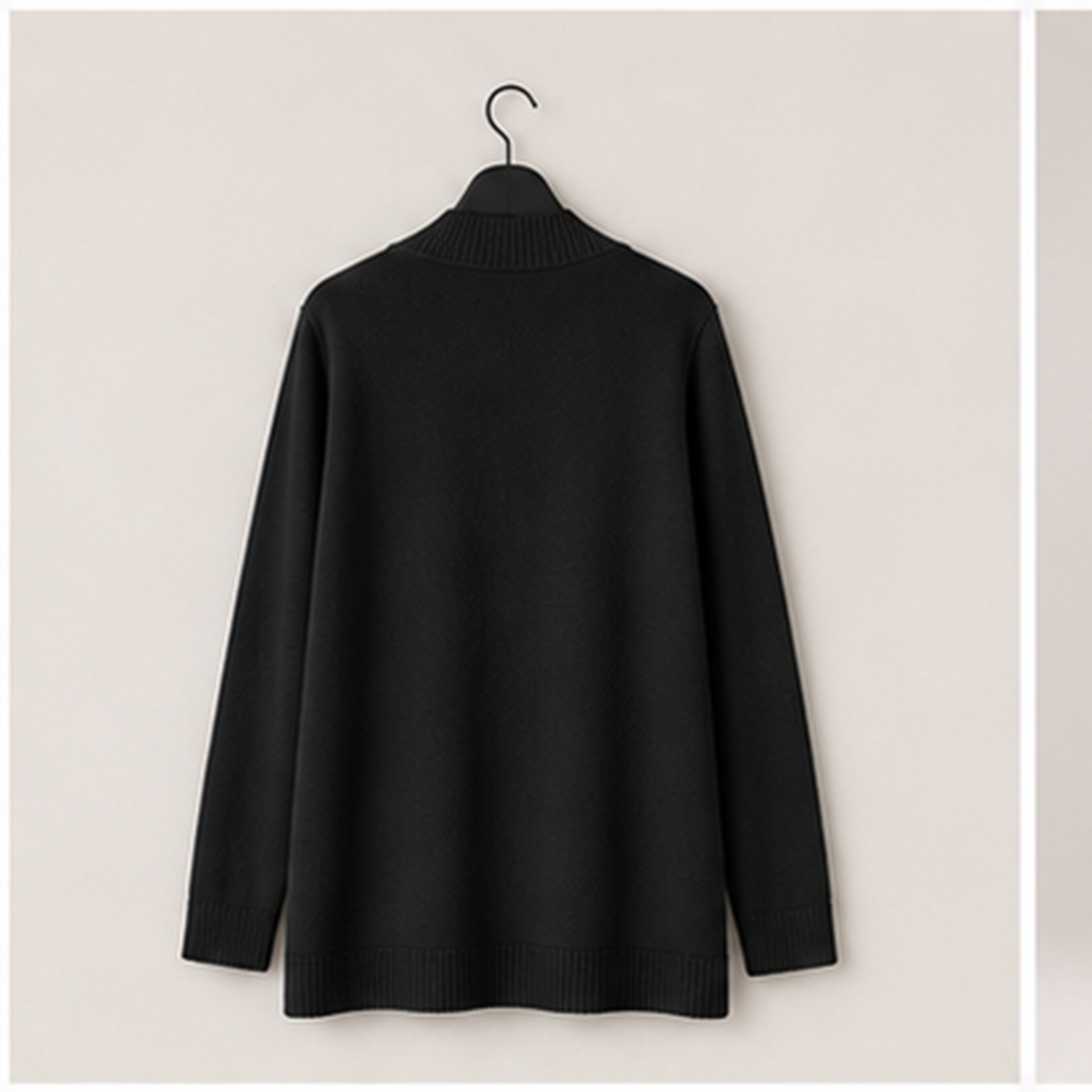 Women's Lightweight Open Front Knit Cardigan Sweater Long Sleeve with Pocket - back view